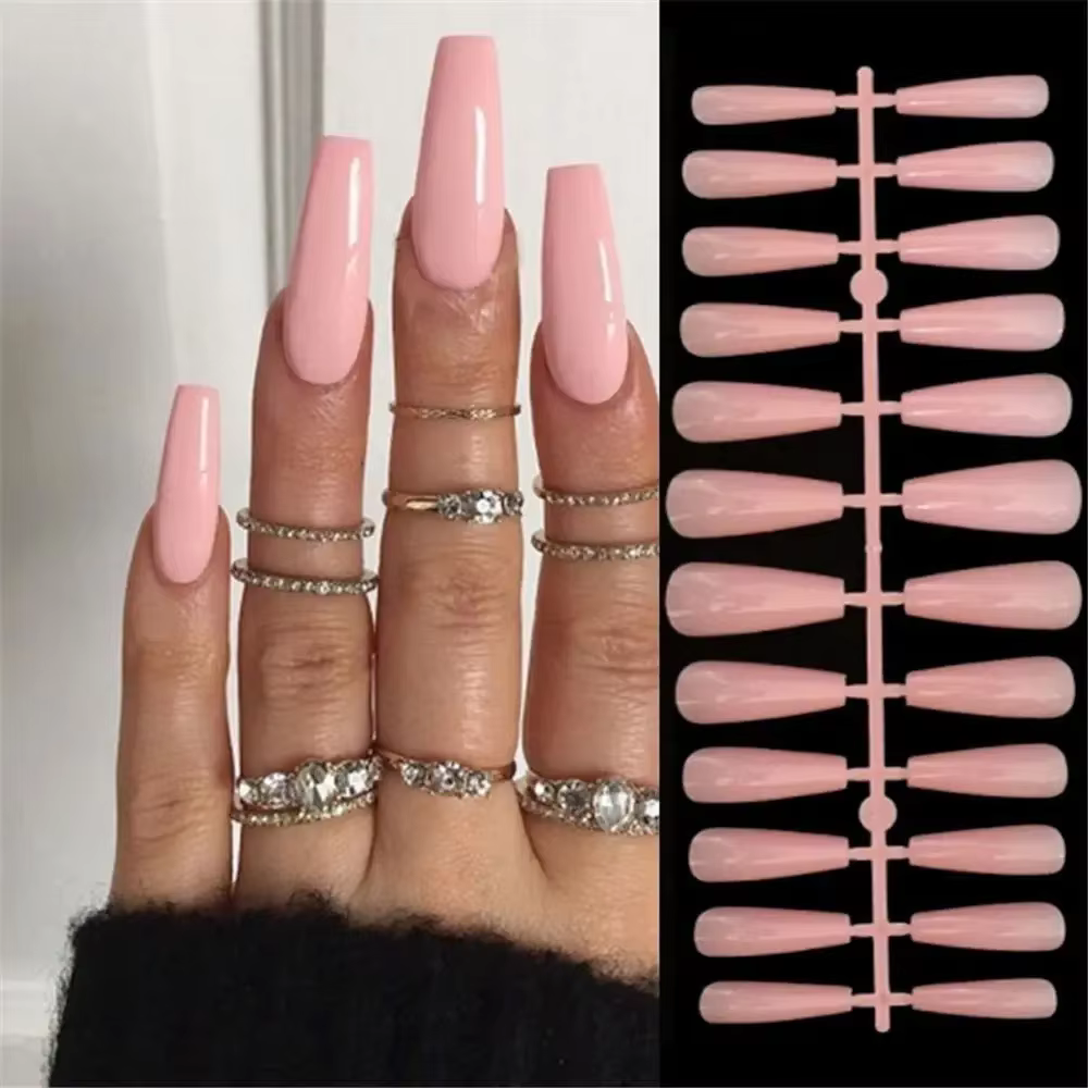 Faux ongles à couverture complète N64.Line, simple, français, portable, coloré, Strihear Turnblock, 