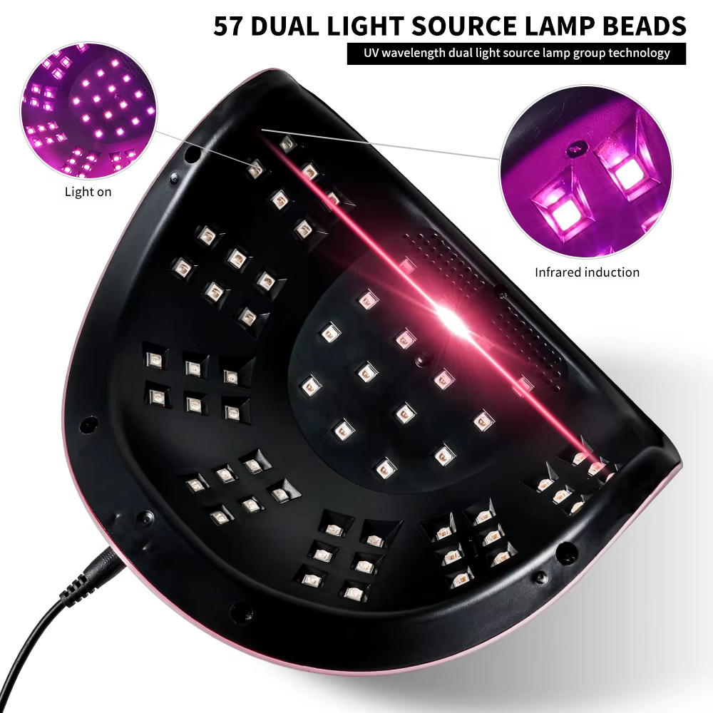 Lampe professionnelle UV/LED pour vernis à ongles, 57 LED, séchage rapide, lampe à polymérisation av
