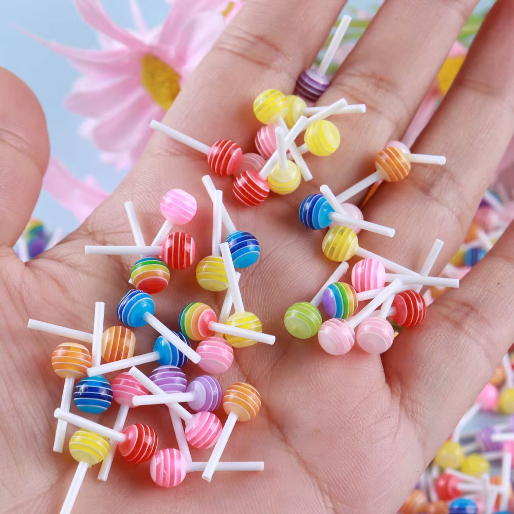Breloques mixtes en résine Kawaii pour Nail Art, ours/canard/fleurs/arcs 3D, décoration d'ongles d'a