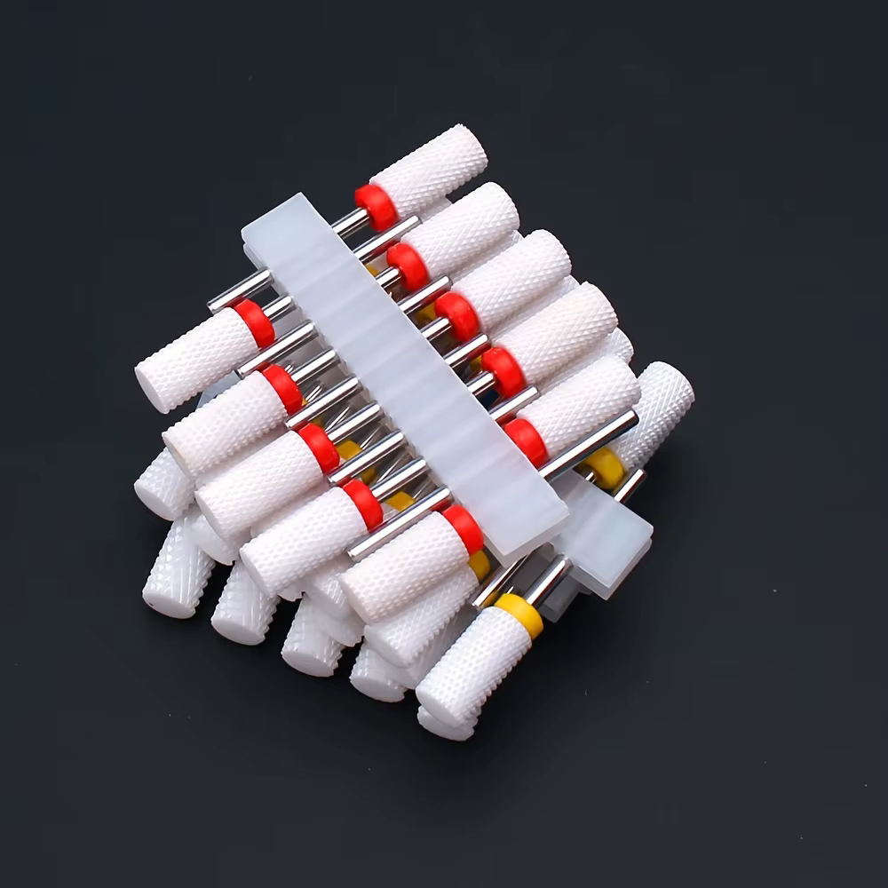 Jeu de forets à ongles en céramique, fraise électrique pour manucure et pédicure, pour Machine à pol