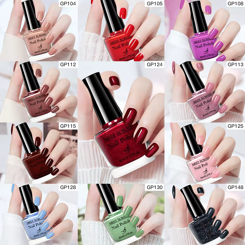 Vernis à ongles à base d'eau, 48 couleurs, longue durée, séchage rapide, pas besoin de lampe pour gu