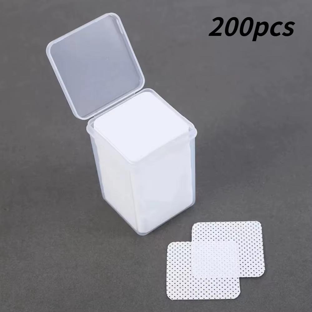 200 lingettes de coton non pelucheuses pour dissolvant de vernis à ongles, tampons nettoyants pour d