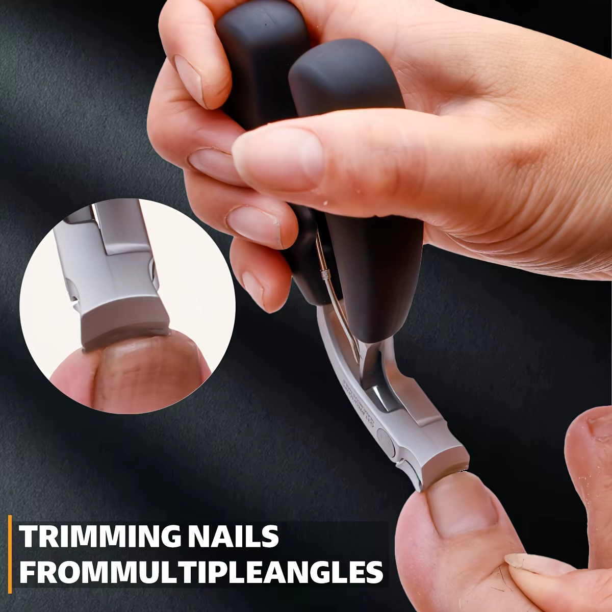 Coupe-ongles concave en acier inoxydable de qualité professionnelle pour ongles épais et ongles inca