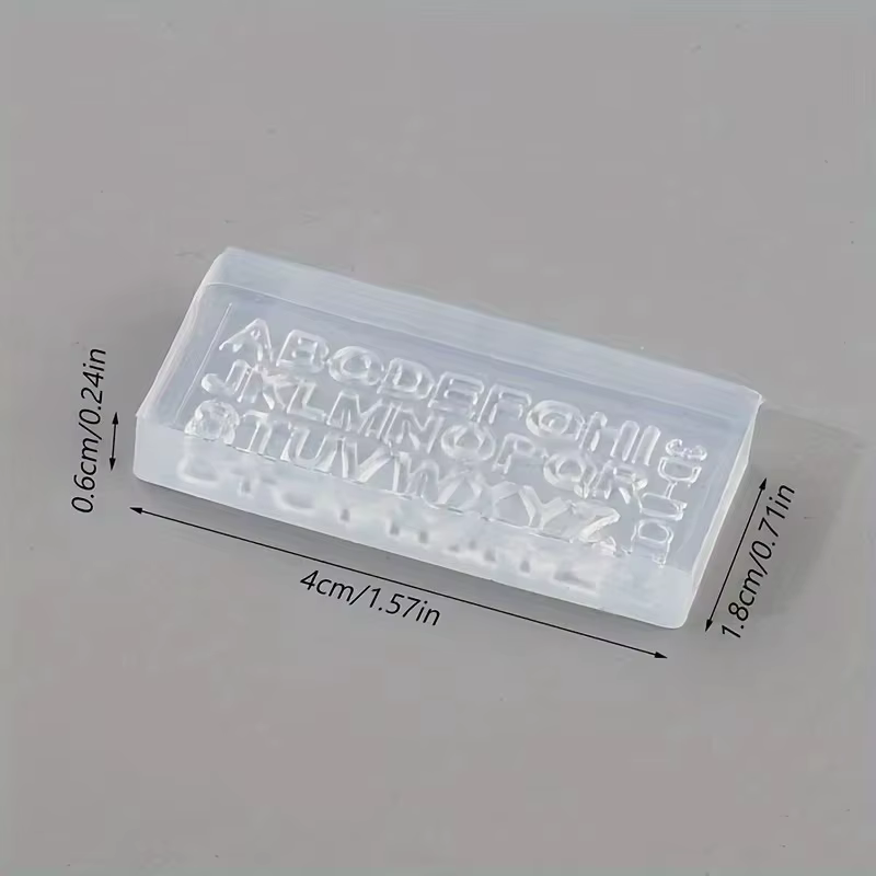 Moule à ongles en silicone avec lettre 3D, mini lettre A-Z, moule en résine, 26 moules à lettres, ou