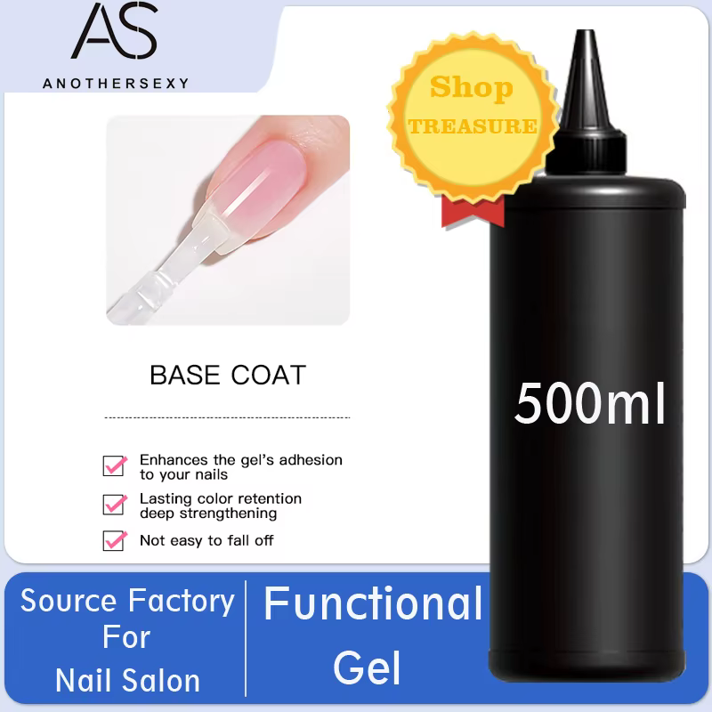 AS 500ml haute qualité Nail Art tremper UV/LED sans essuyer couche de finition Gel vernis Base mante