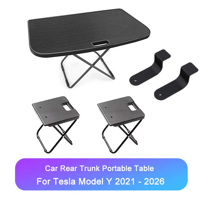 Table de pique-nique portable Heenvn Model Y Juniper 2025 2026 pour coffre de Tesla Model Y, pliable