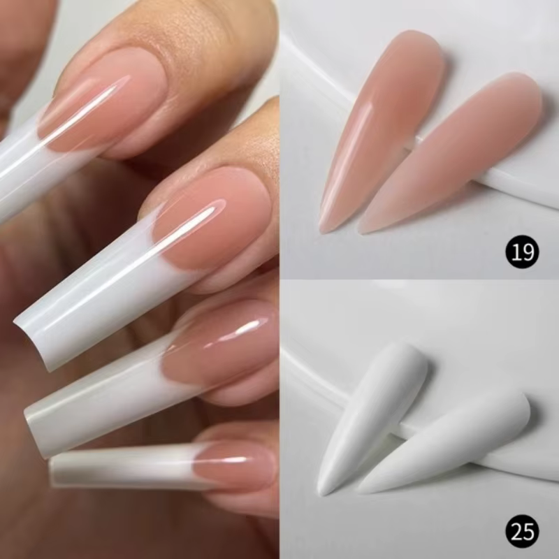 MSHARE Poly Gel d'extension d'ongle TPO Hema gratuit ongles blanc laiteux 60g Extension d'ongle Camo