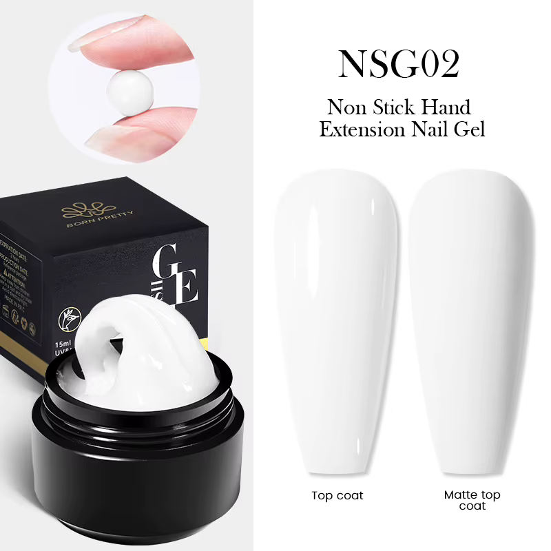 BORN PRETTY 15ml clair blanc antiadhésif main solide Extension Gel vernis à ongles sculpture fleur N