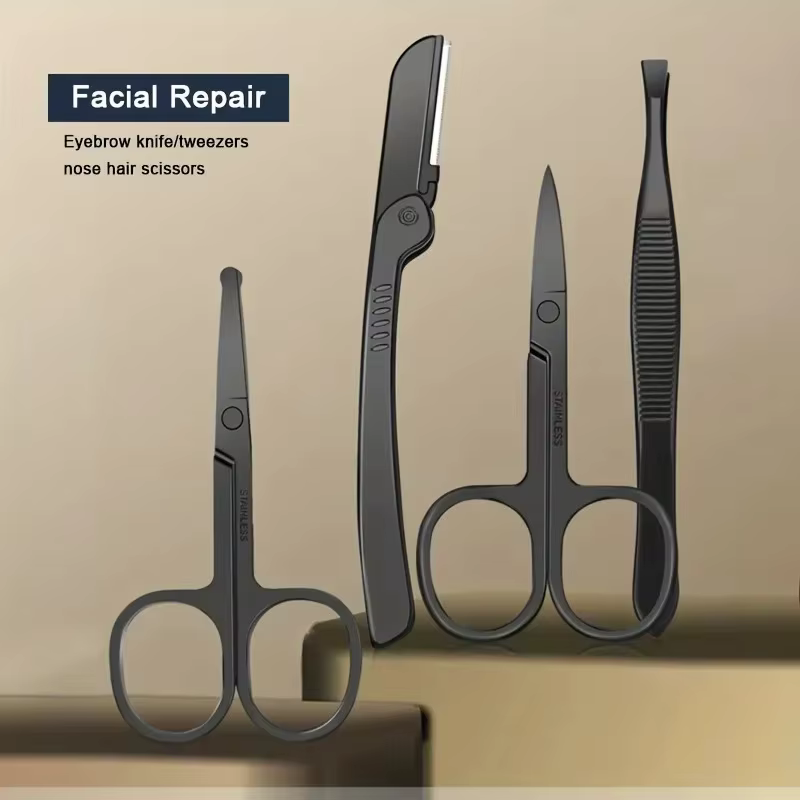 Ensemble professionnel de manucure 7/8/10/12/15/24 pièces, kit de coupe-ongles en acier inoxydable p