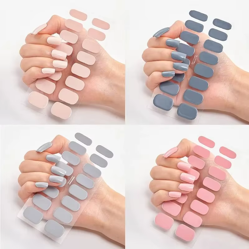 Autocollants pour ongles pour femmes et filles, 12 feuilles X 16 pièces, bandes de vernis à ongles c