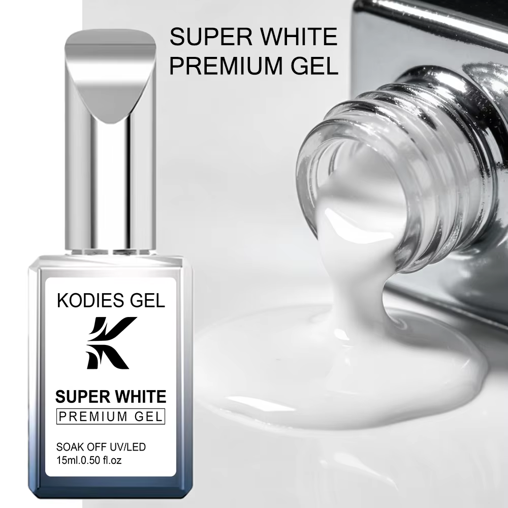Vernis à ongles en gel KODIES GEL Super Black, semi-permanent, UV/LED, manucure, art des ongles, ver
