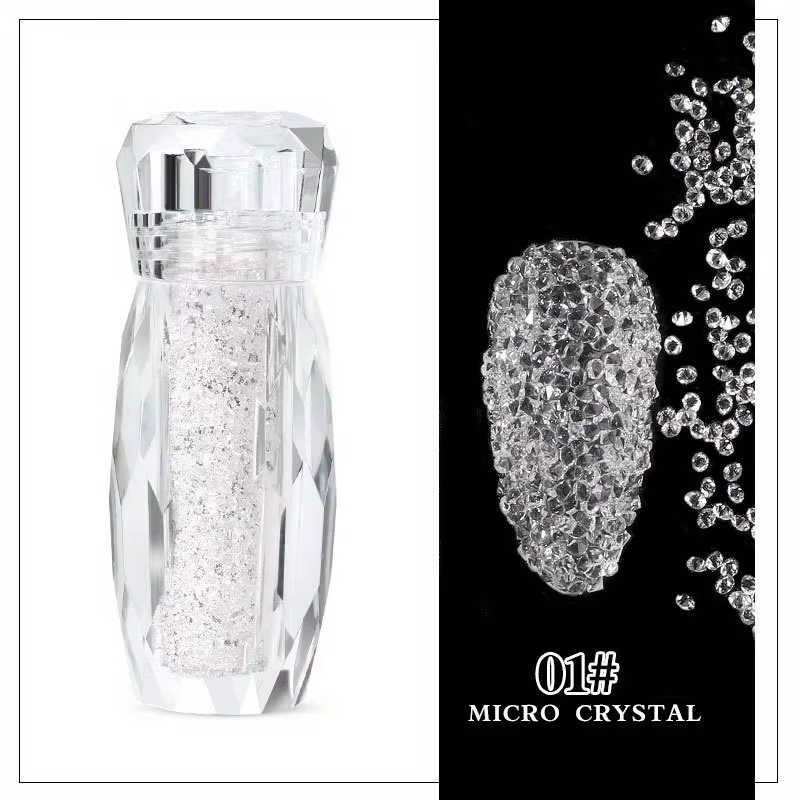 Paillettes Caviar ongles strass fée Micro perles de cristal 3D AB cristal Nail Art accessoires brico