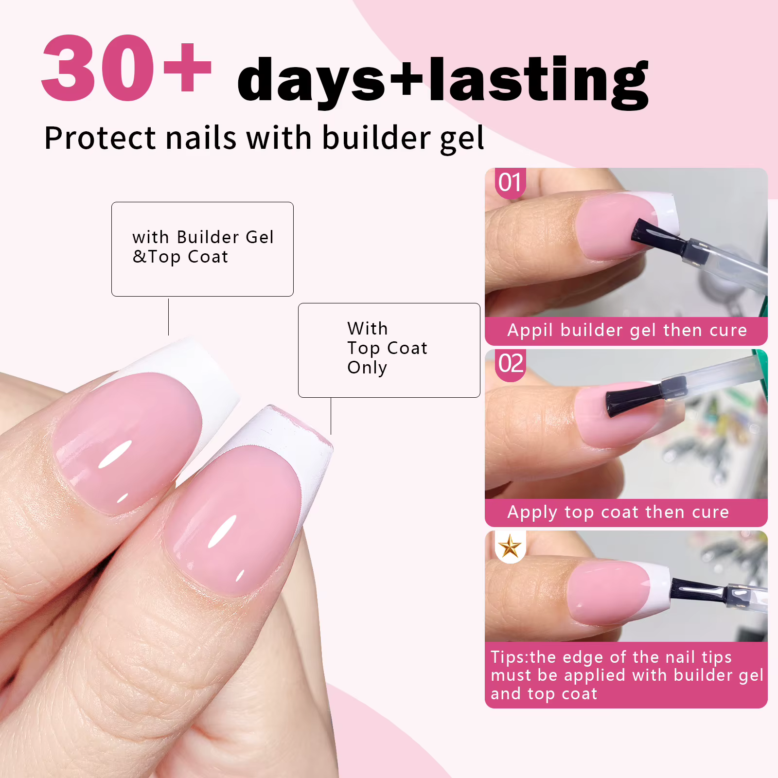 150 pièces cercueil amande Gel doux presse sur les ongles 3 en 1 pointes d'ongle français amovibles
