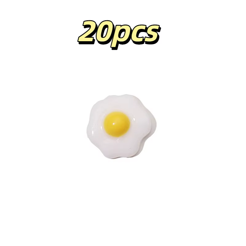 Mini œufs pochés 3D, décorations pour Nail Art, jolis œufs pochés, breloques, modèles, accessoires p