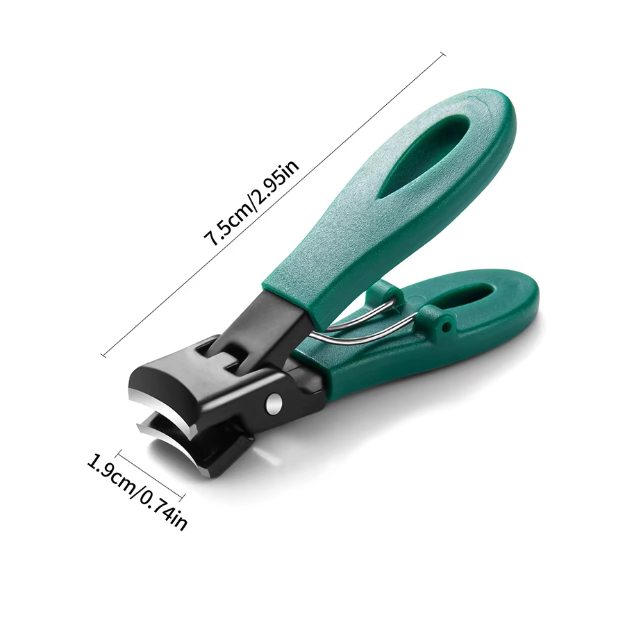 Coupe-ongles Ultra tranchant Portable en acier inoxydable, ouverture à large mâchoire, anti-éclabous