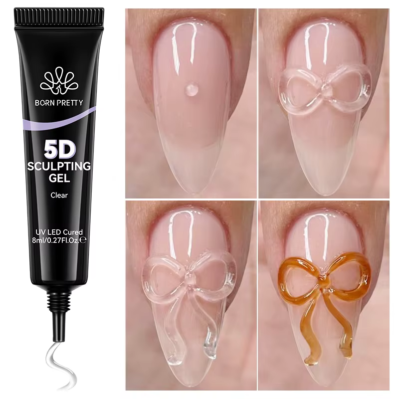 Gel de sculpture 5D BORN PRETTY pour nail art, gel semi-solide pour peinture et moulage, pour la déc