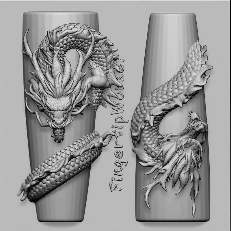 Nouveau moule à ongles 3D en silicone Dragon King, outil professionnel de décoration pour salon de m