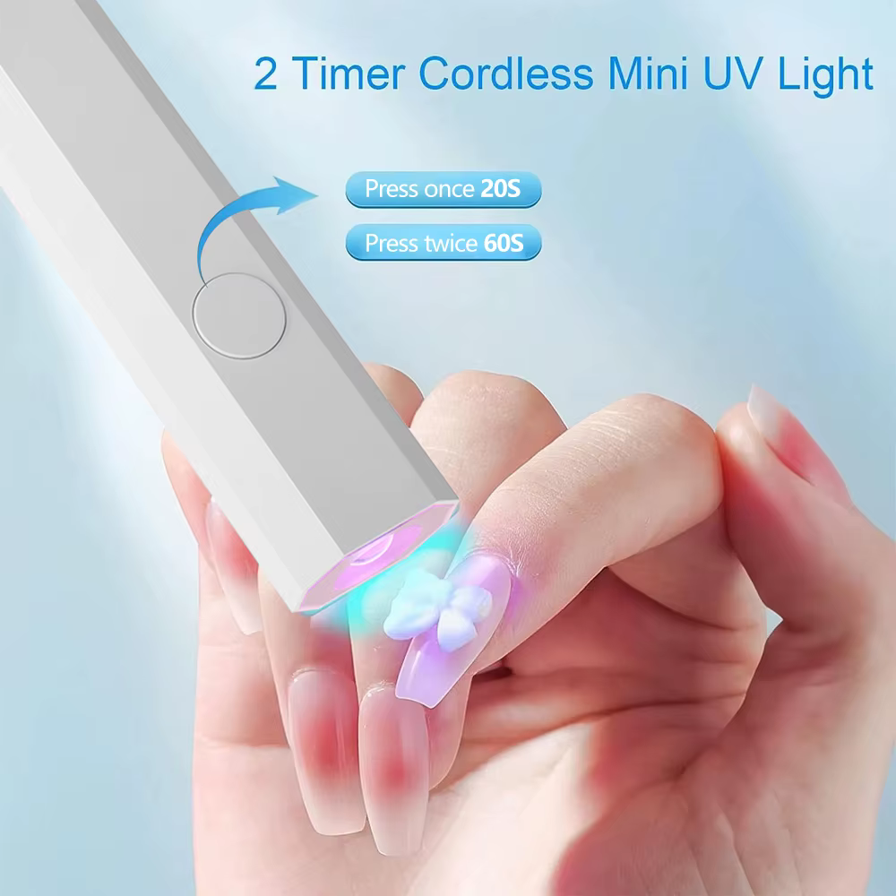 YIKOOLIN Mini lampe à ongles UV pour ongles en Gel lampe à ongles LED pour vernis Gel manucure USB s