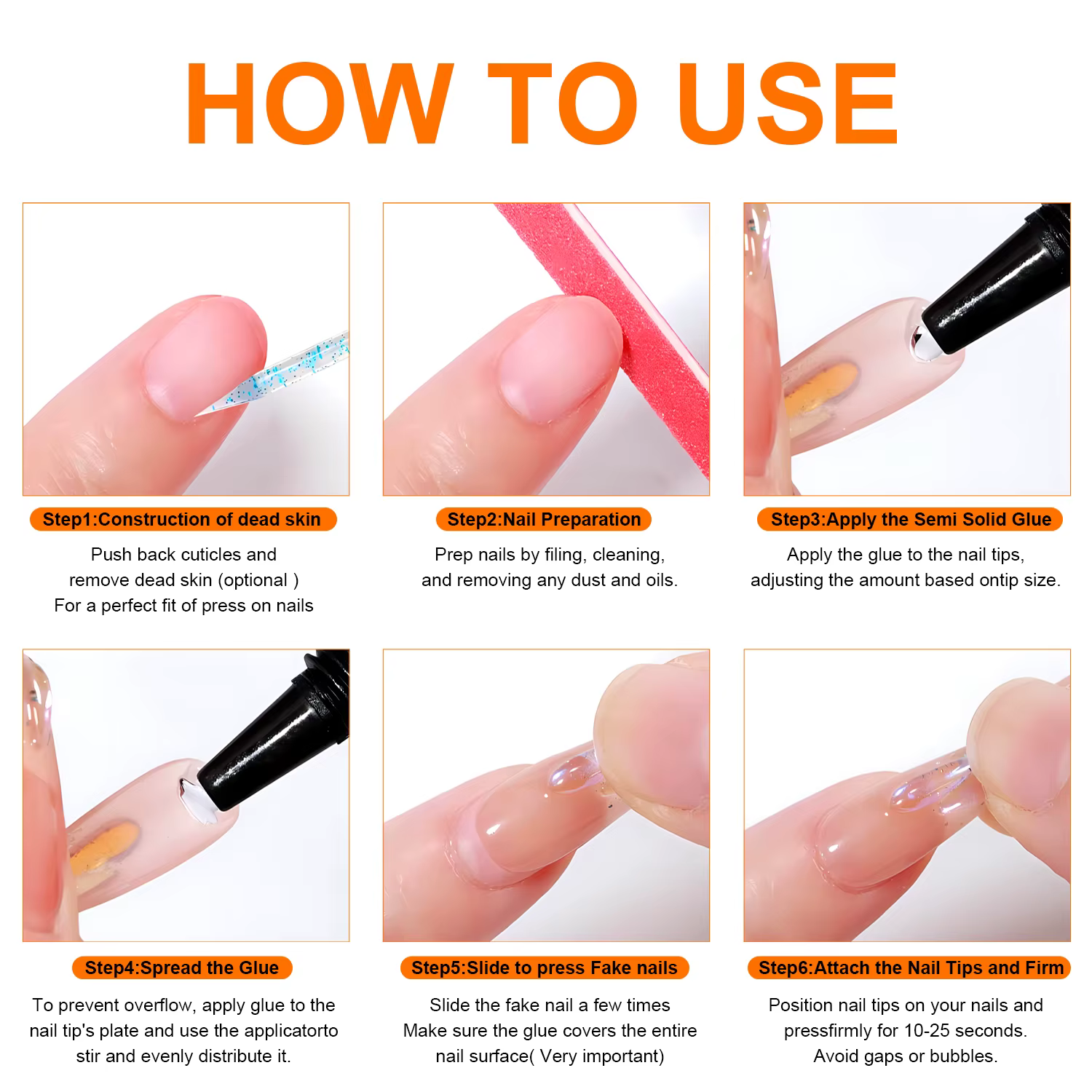 Colle pour ongles à séchage rapide, adhésif Semi-solide Super fort pour ongles à pression, strass, o