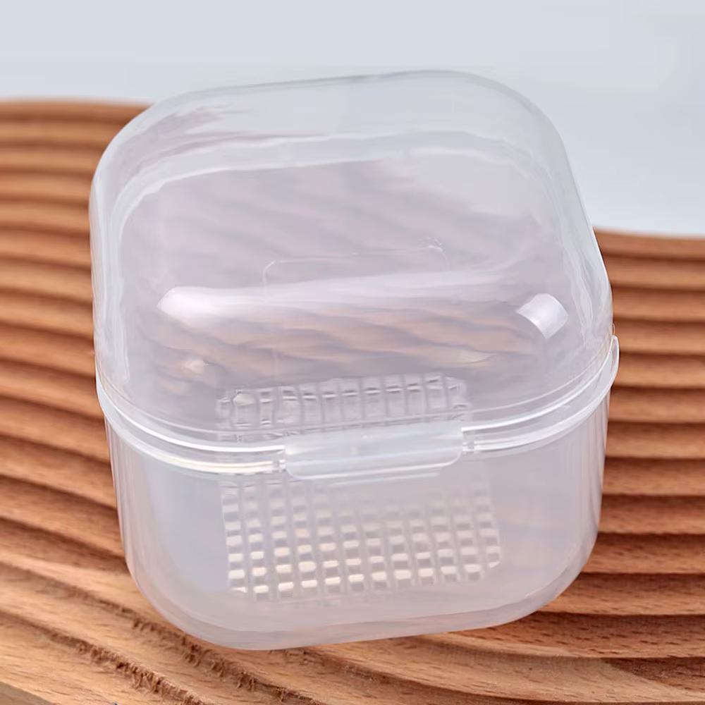 Boîte de nettoyage de forets à ongles, conteneur de désinfection, plateaux de stérilisation de manuc