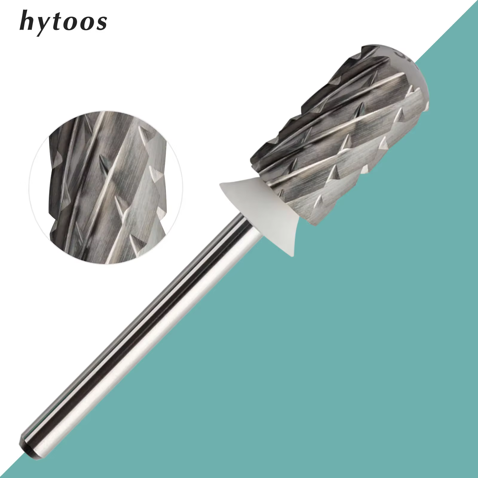 HYTOOS 5XC forets à ongles à grand baril rond 3/32 bavure en carbure supprimer des forets de manucur