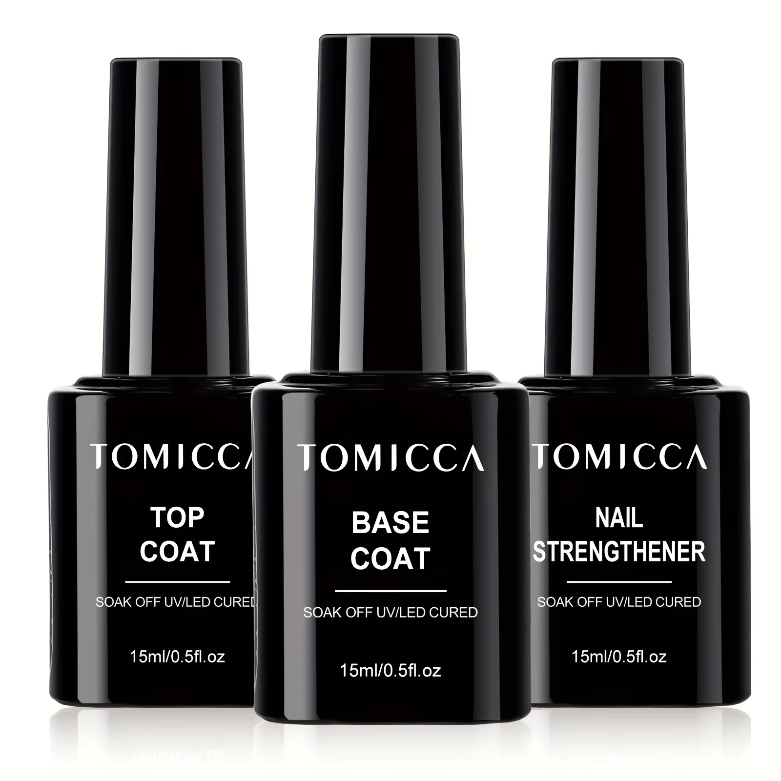 Ensemble d'agents de renforcement des ongles, 15ml x 3 bouteilles d'apprêt + couche de finition + ag