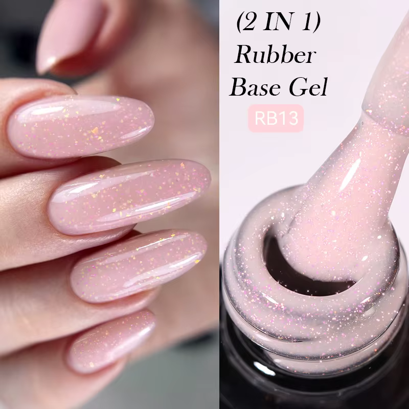 LIToxic-Verhéritage à Ongles Gel UV Semi-continu, Base en Caoutchouc Clip Nude, Document Naturel, So
