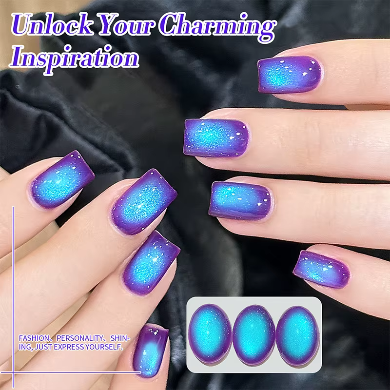 BORN PRETTY 10ml myrtille chat Gel magnétique vernis à ongles série fruits d'été vert bleu violet Ge