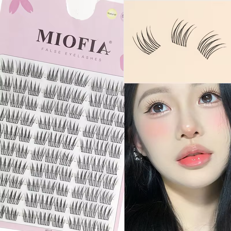 1/boîte 90 grappes idole faux cils noir naturel Manga cils Anime cils grande capacité cils Extension