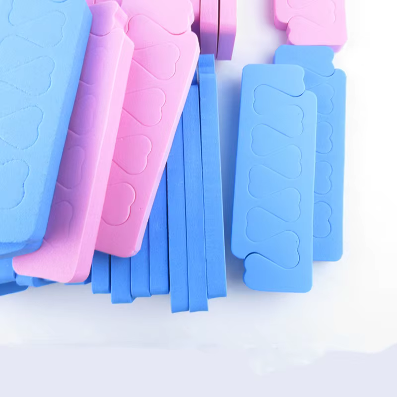 Séparateurs de doigts et d'orteils en éponge rose, 50/100/500 pièces, vernis à ongles, soins des pie