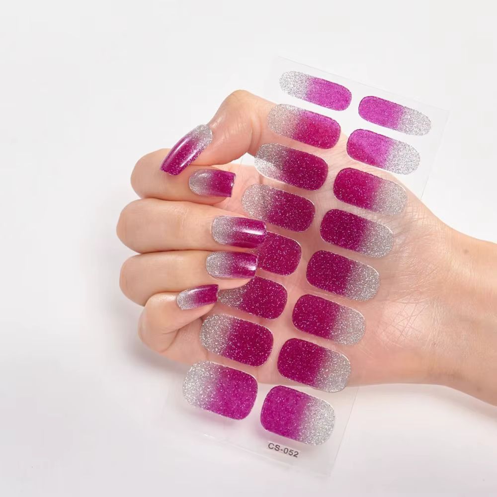 Autocollants scintillants pour ongles en gel, bandes simples pour nail art, vernis à ongles en gel, 