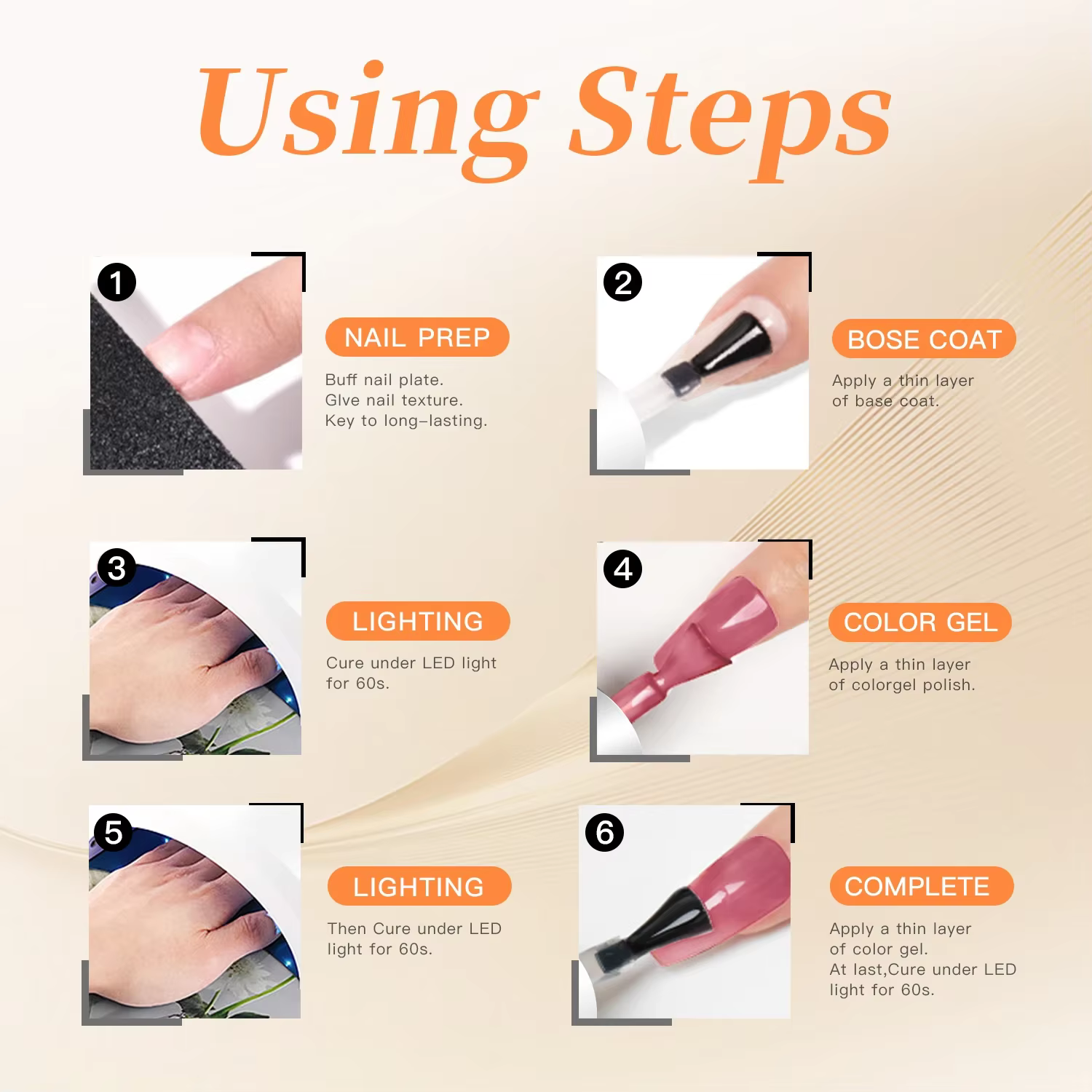 Ensemble de vernis à ongles en Gel fonctionnel multi-usage de 8ml, couche de Base, couche de finitio