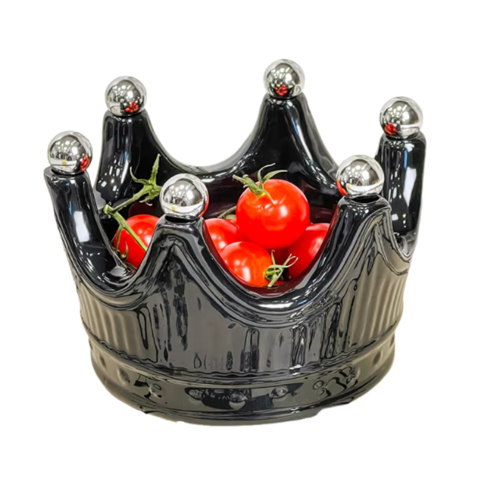 Ensemble de fourchettes à fruits en céramique en forme de couronne, antirouille, créatives, pour des