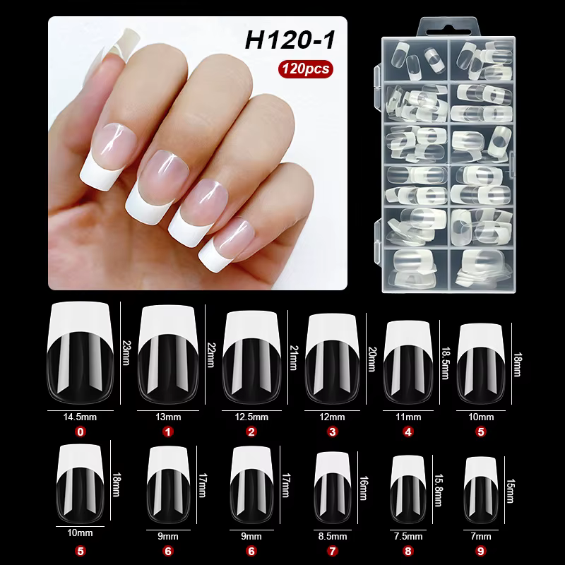 50 boîtes de clous à pression français européens et américains, Style Ins mignon, ongles carrés mi-l
