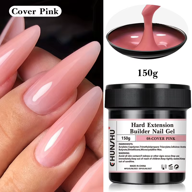CHUNSHU 150ML Gel constructeur blanc laiteux pour Extension d'ongles auto-nivelant Gel dur renfort C