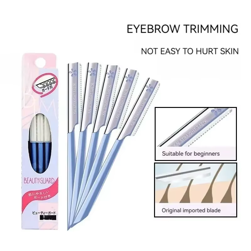 Rasoir à sourcils 5 pièces rasoir de sécurité tranchant Durable filet de sécurité pour débutants n'e