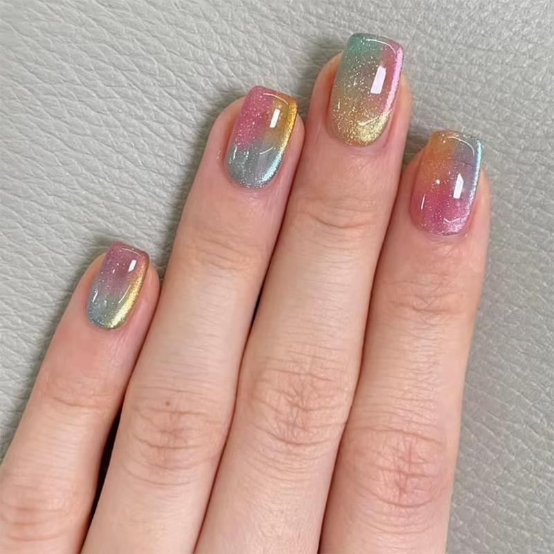Faux ongles français détachables à pression courte, strass Y2k, avec colle, pour Ballet, doux et Coo