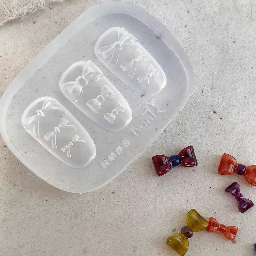 Moule à ongles en silicone 3D Y2K, motif dentelle élégante, pochoir de sculpture française, gel UV, 