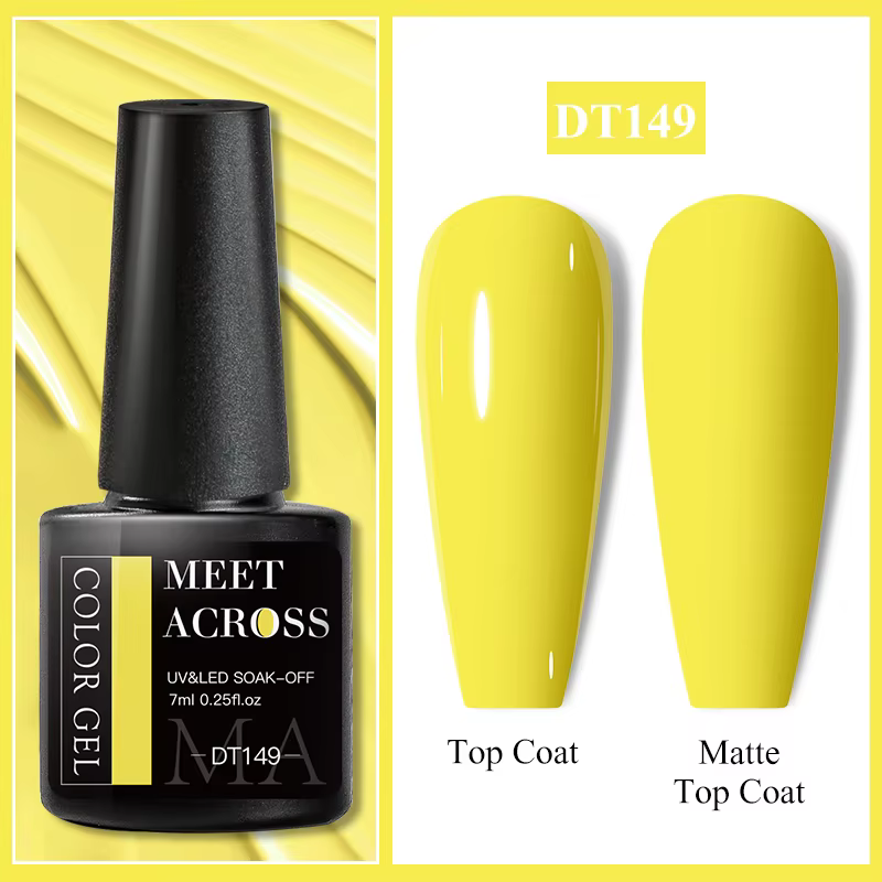 MEET ACROSS-Verhéritage à Ongles Fluorescent Vert Néon Semi-Continu, Verhéritage à Ongles Gel UV Soa