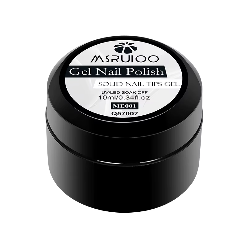 MSRUIOO 10ml clair solide ongles conseils Gel longue durée sans bulles UV/LED Gel de construction po
