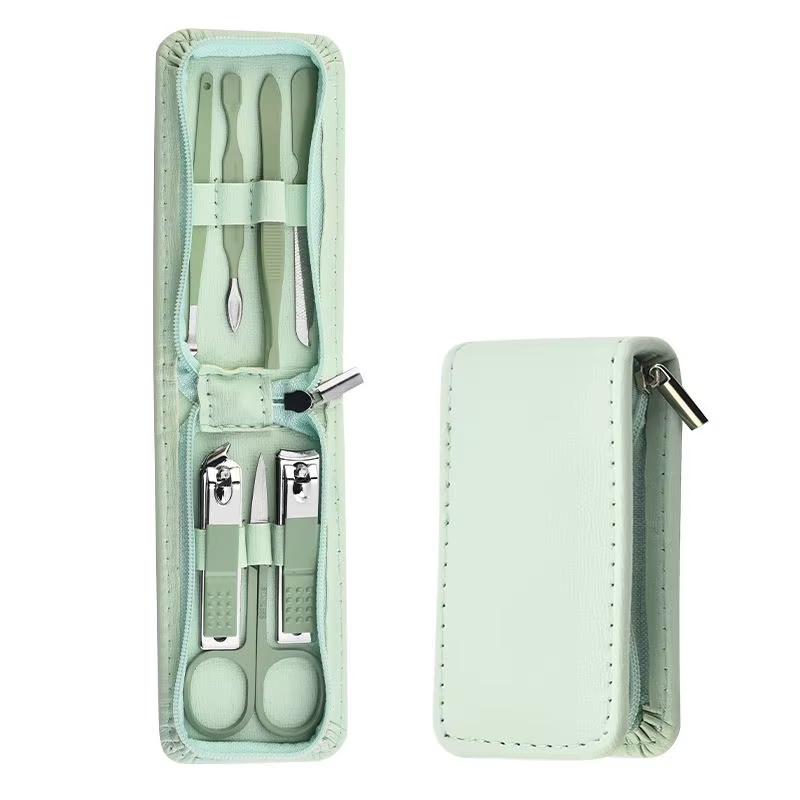 Nouveau vert clair 7-22 pièces/ensemble Kit de manucure en acier de haute qualité multi-fonctionnel 
