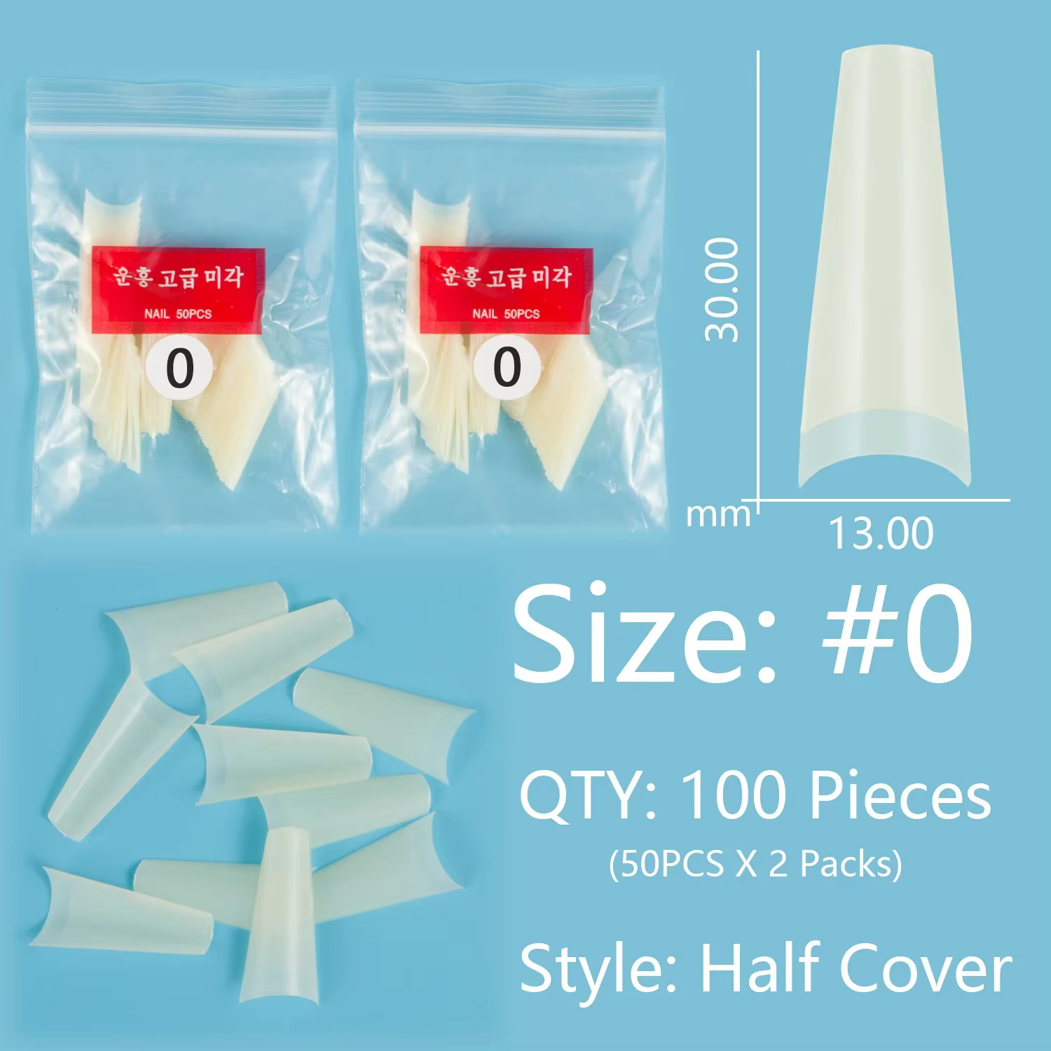 Ballerine longue taille unique 100 pièces faux ongles conseils ongles récupérer taille 3 4 5 6 faux 