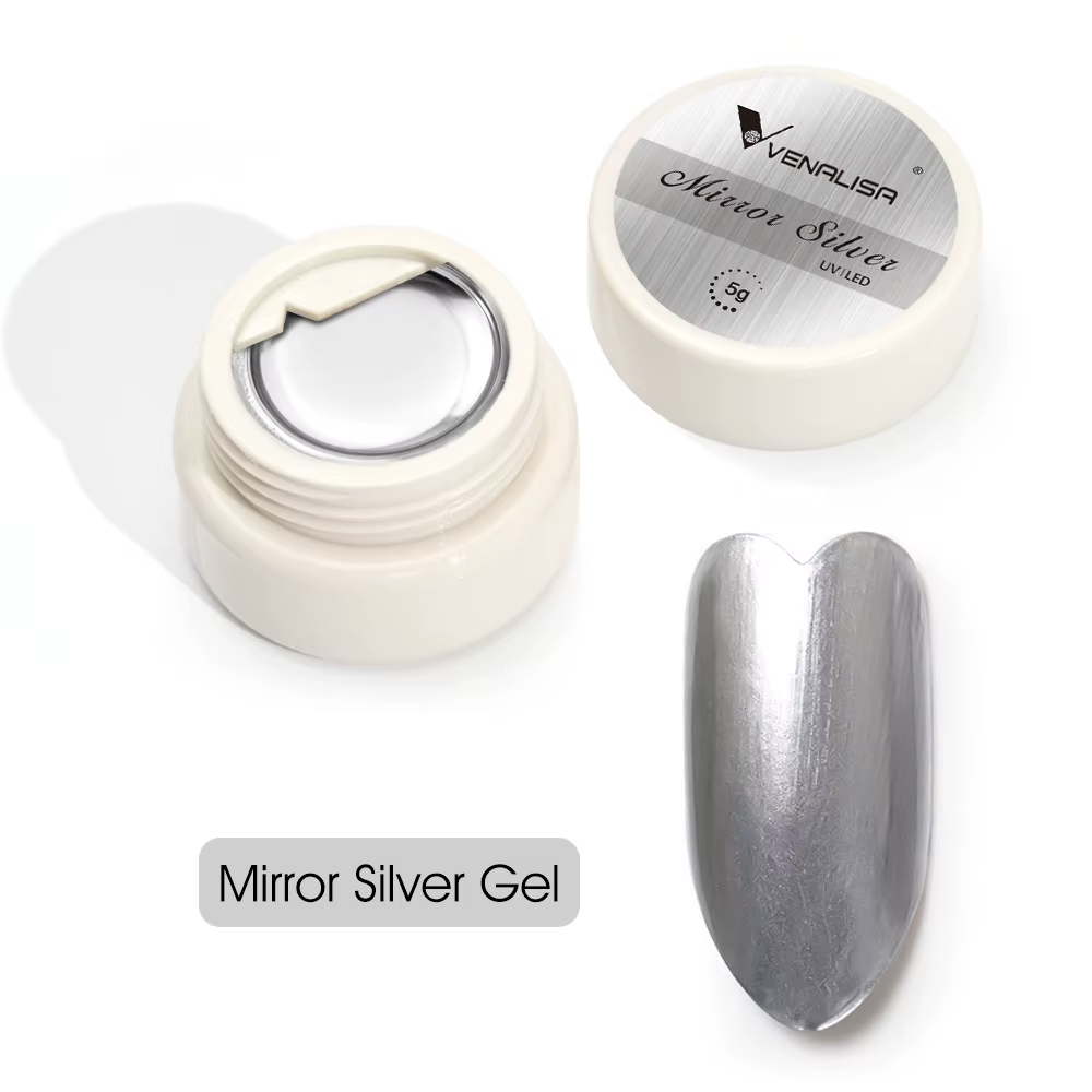 Venalisa 5ml nouveau Gel métallique UV argent or effet miroir renforcer garder les ongles C Arc UV G
