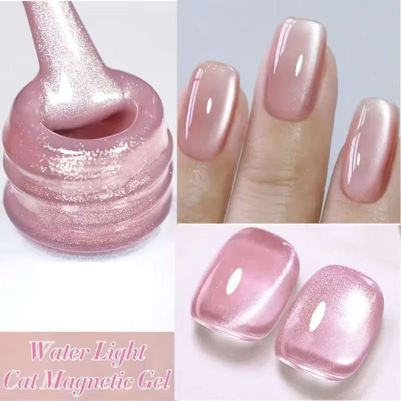 BORN PRETTY – vernis à ongles Gel magnétique en forme de chat, perle de verre scintillante, Flash bl