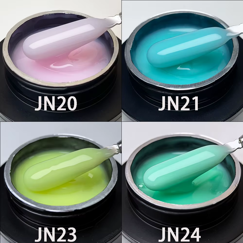 Jillnails 50g Gel moyen auto-nivelant 50ml constructeur de Gel blanc rose laiteux pour la constructi