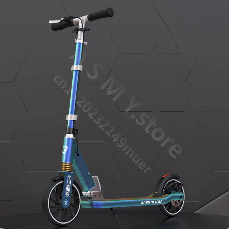 Trottinette à deux roues pour adultes de 5 à 15 ans, scooter à une jambe à hauteur réglable pour ado