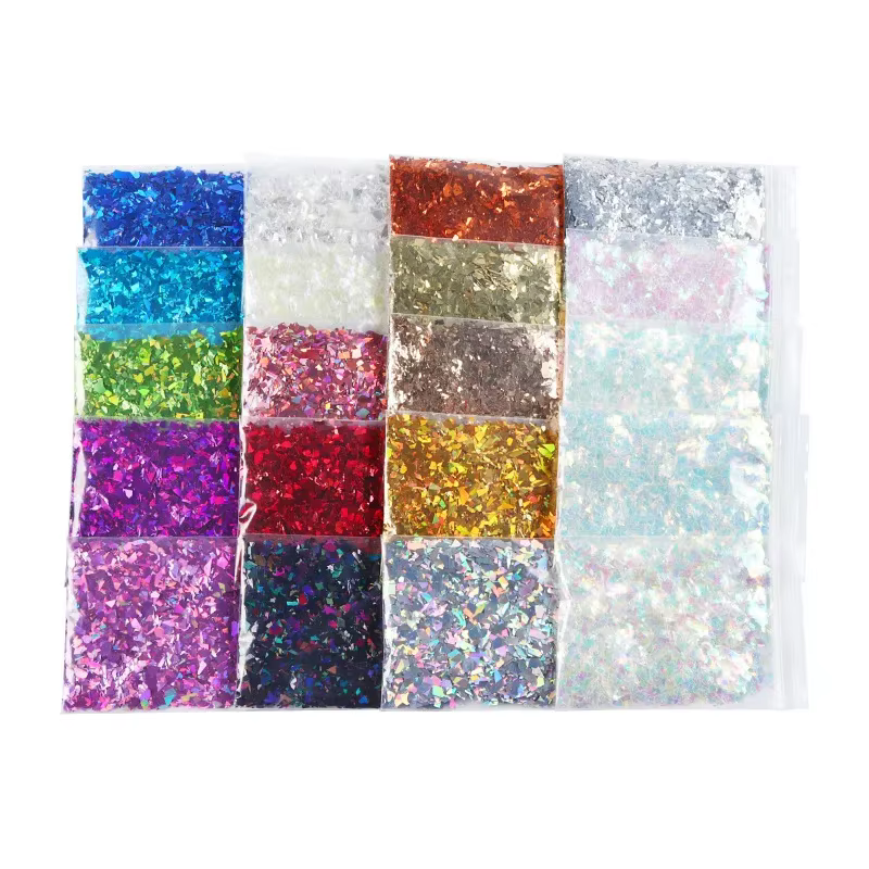 Flocons d'ongles effet sirène 10g, paillettes holographiques pour Nail Art, paillettes scintillantes