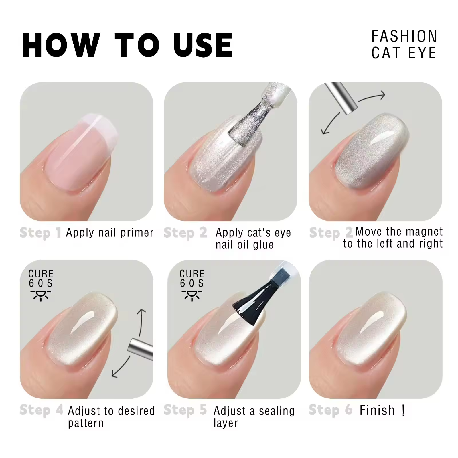 YIKOOLIN Nail Art stylo magnétique 3D oeil de chat peinture ongles Art Design double extrémité aiman