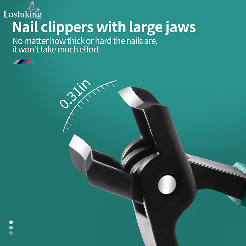 Coupe-ongles à grande mâchoire en acier inoxydable, outils de manucure, coupe-ongle, coupe-ongle, op
