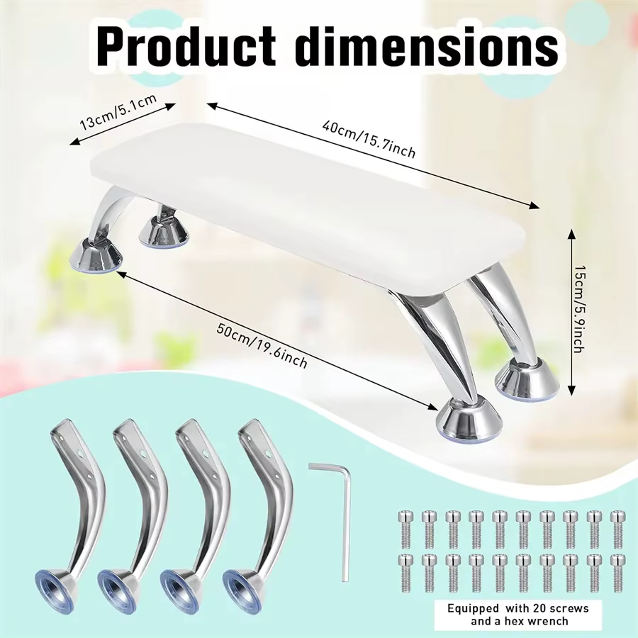 Grand accoudoir professionnel pour ongles, haute qualité, cuir PU, microfibre, lampe à ongles, oreil